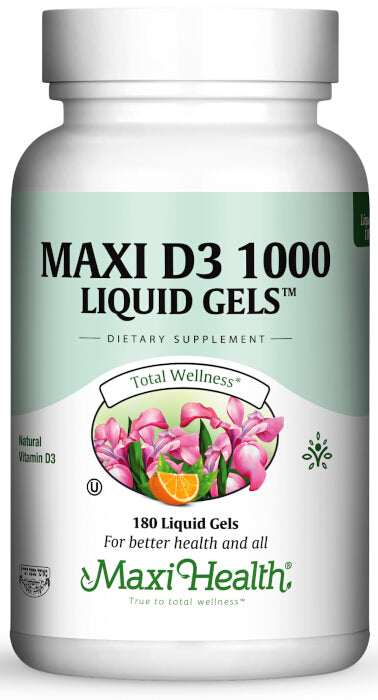 D3 Liquid Gels 1000 Iu, 180 Gels